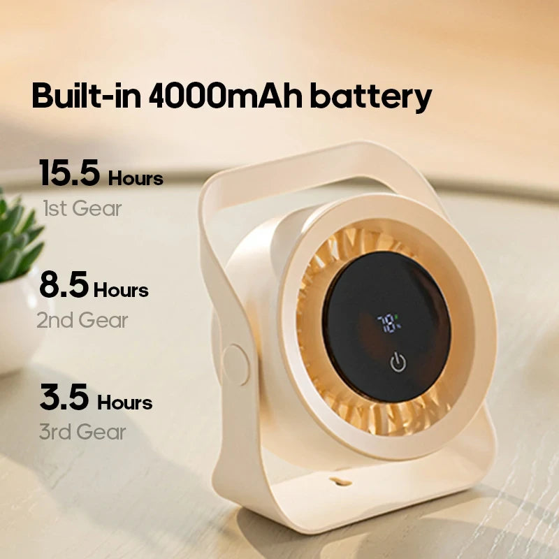 Portable Rechargeable Desk Fan
