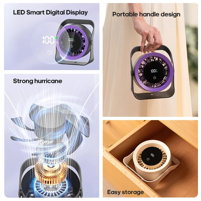 Portable Rechargeable Desk Fan