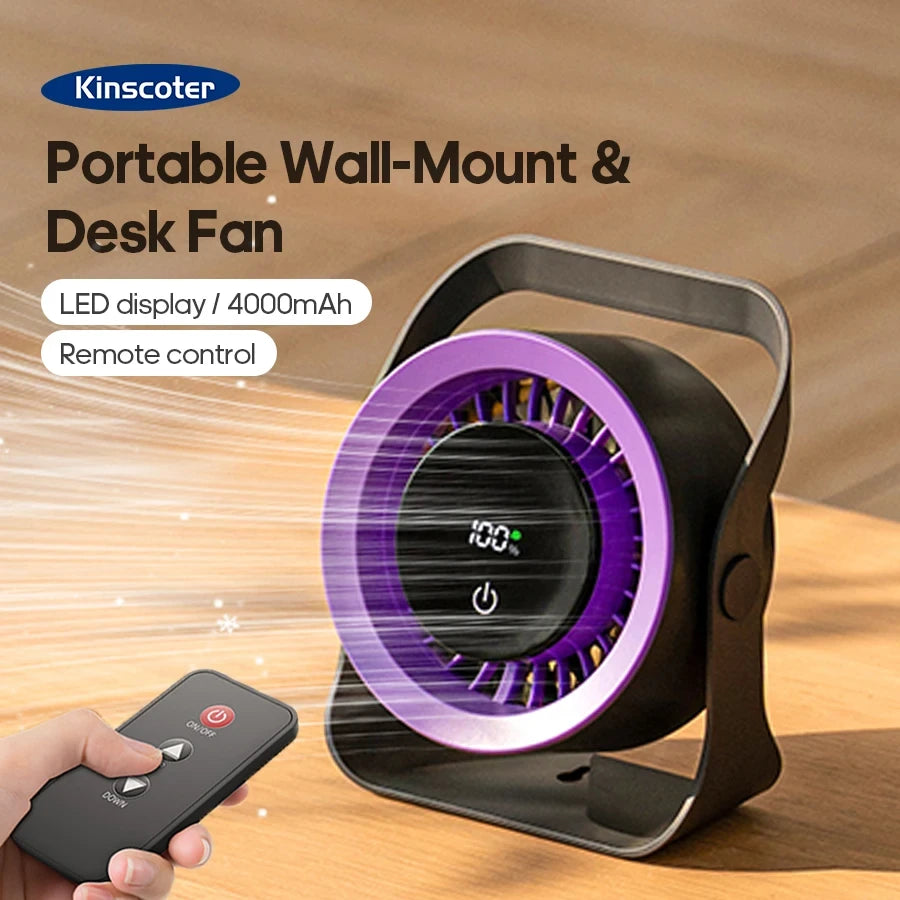 Portable Rechargeable Desk Fan