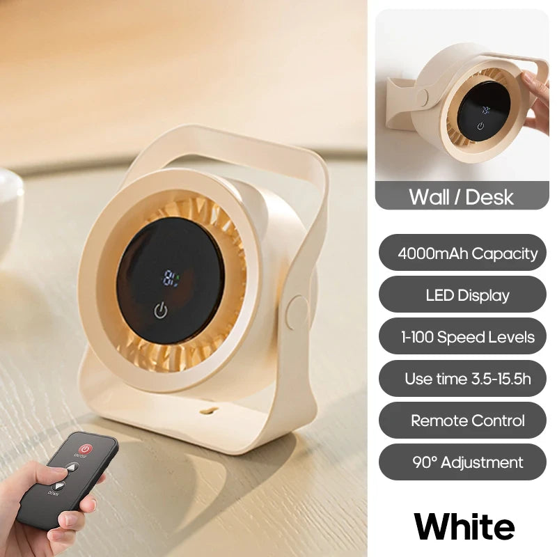 Portable Rechargeable Desk Fan