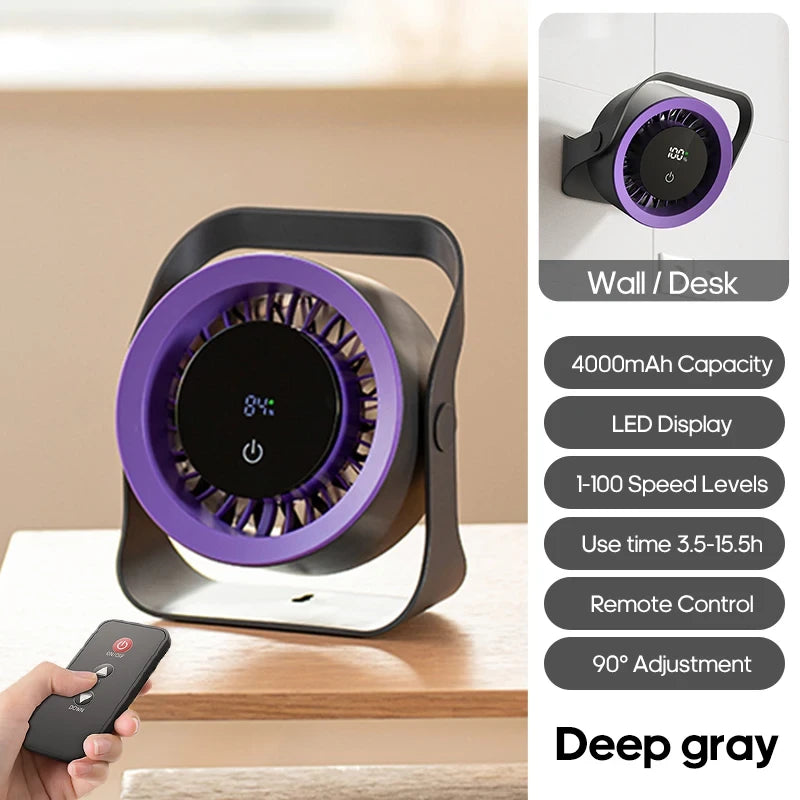 Portable Rechargeable Desk Fan